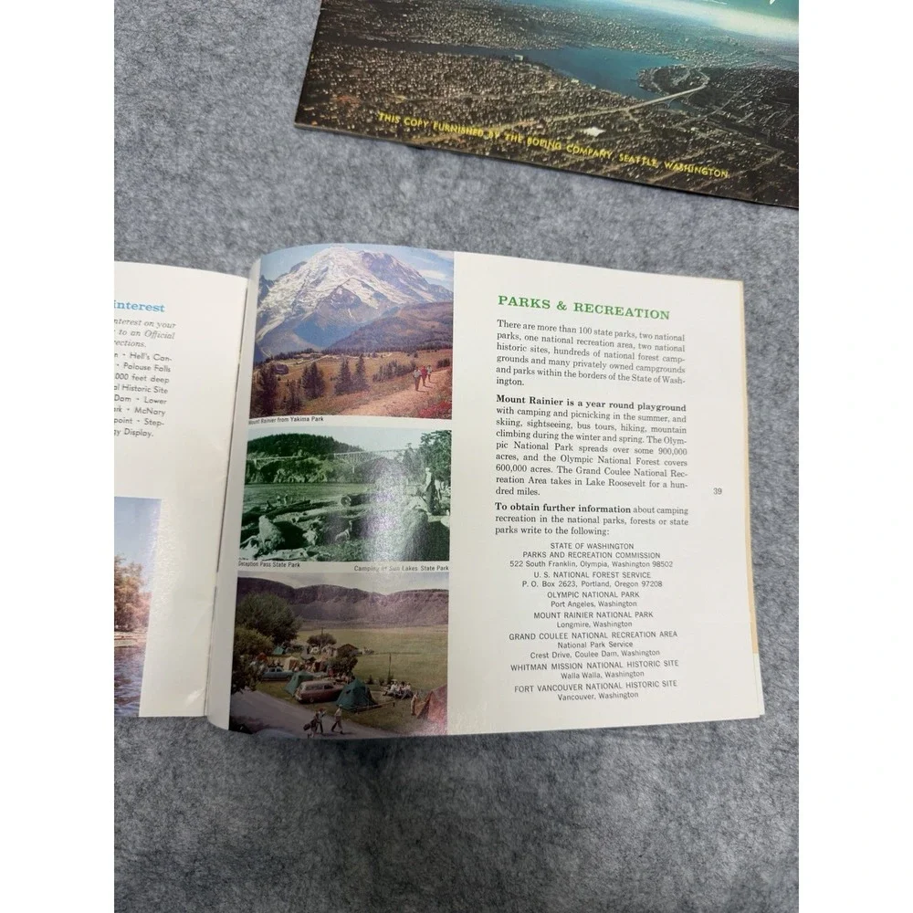 1960s Washington state memorabilia and‎ travel info books lot of 2